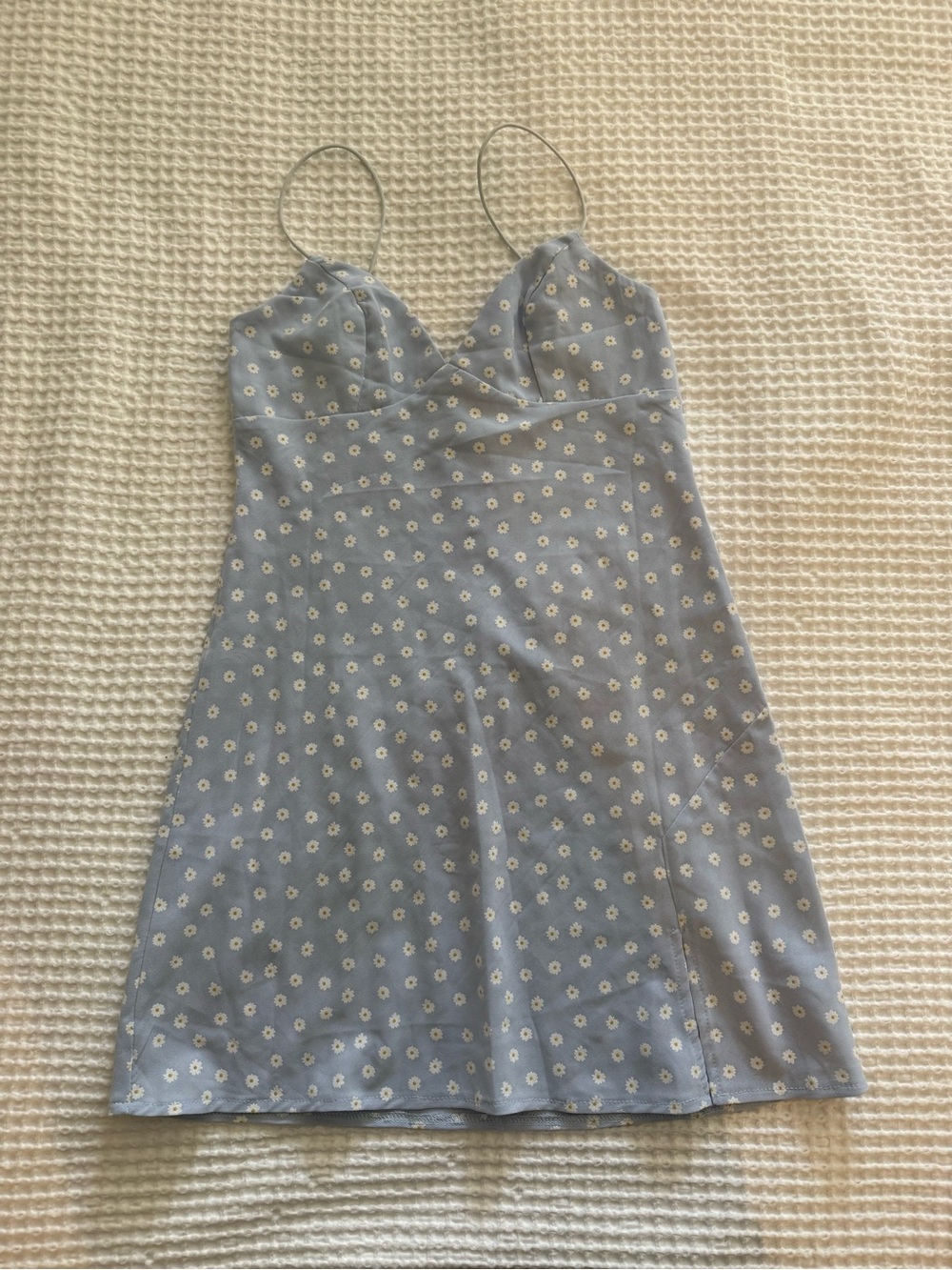 Hello Molly Light Blue Daisy Slip Mini Dress